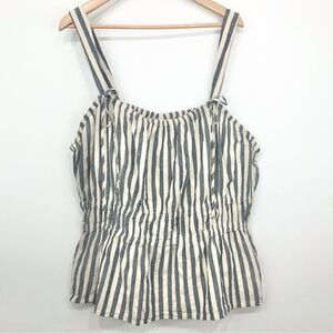 Universal Thread Blue White Striped Nautical Beach Cotton Tank Top